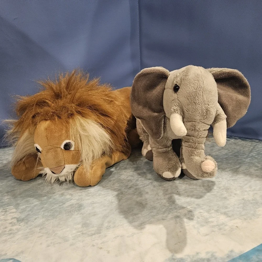 Disney Worldwide Conservation Fund Lion & Elephant Plush Disney Parks Safari Lot